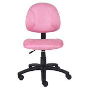 Boss Pink Microfiber Deluxe Posture Chair, B325-PK